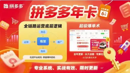拼多多年卡，拼多多全链路运营底层逻辑，超级爆单术【更新26年8月】-聚创源