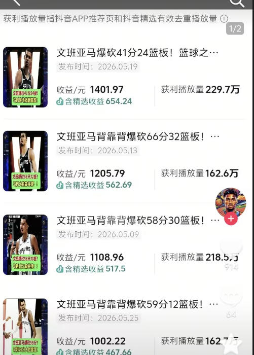 抖音8W粉丝博主的篮球人物深度解析解说教学,零门槛玩转伙伴计划与精选独家,单日稳定收益1k+-聚创源