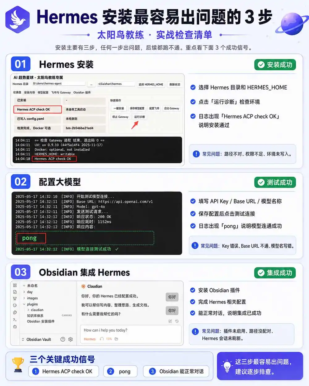 Hermes+Obsidian打造AI内容系统SOP；工具只是入口系统才是复利，从安装配置到知识库管理完整教学-聚创源
