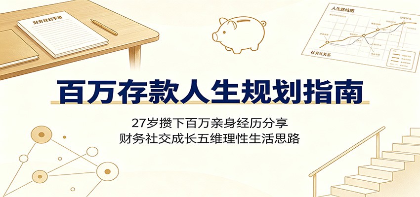 百万存款人生规划指南：27岁攒下百万亲身经历分享，财务社交成长五维理性生活思路-聚创源