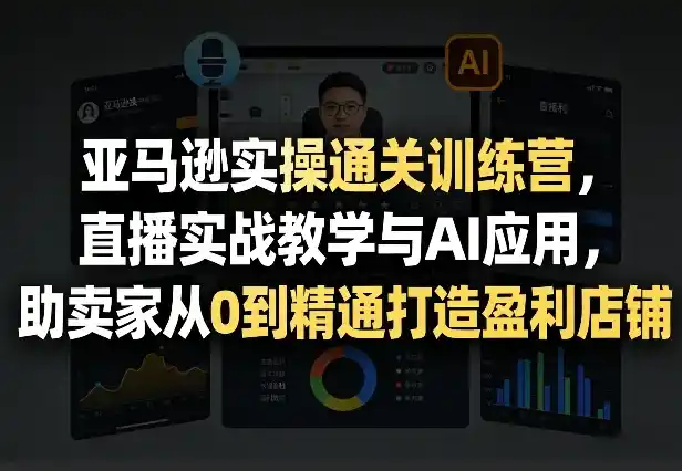 亚马逊实操通关训练营，直播实战教学与AI应用，助卖家从0到精通打造盈利店铺(更新8月8日)-聚创源