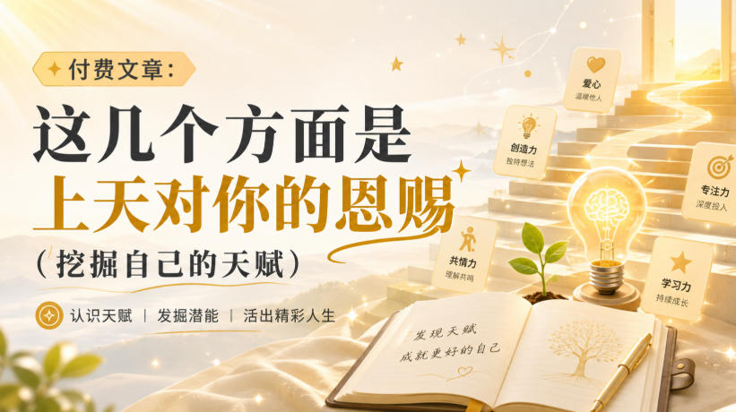 付费文章：这几个方面是上天对你的恩赐(挖掘自己的天赋)-聚创源