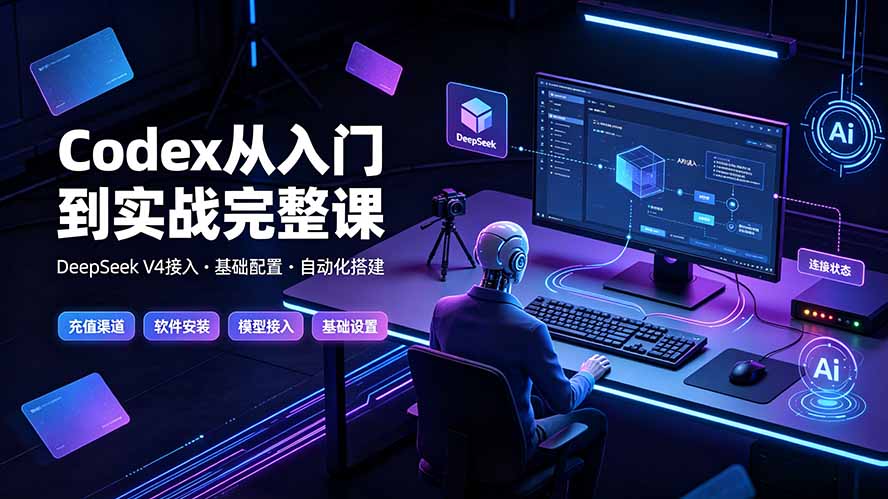 Codex从入门到实战完整课｜充值·安装·接入DeepSeek，记忆·插件·Skill·CLI·MCP全拆解-聚创源