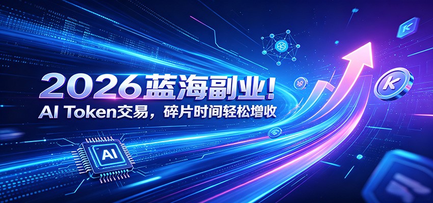 2026蓝海副业！AI Token交易，碎片时间轻松增收-聚创源