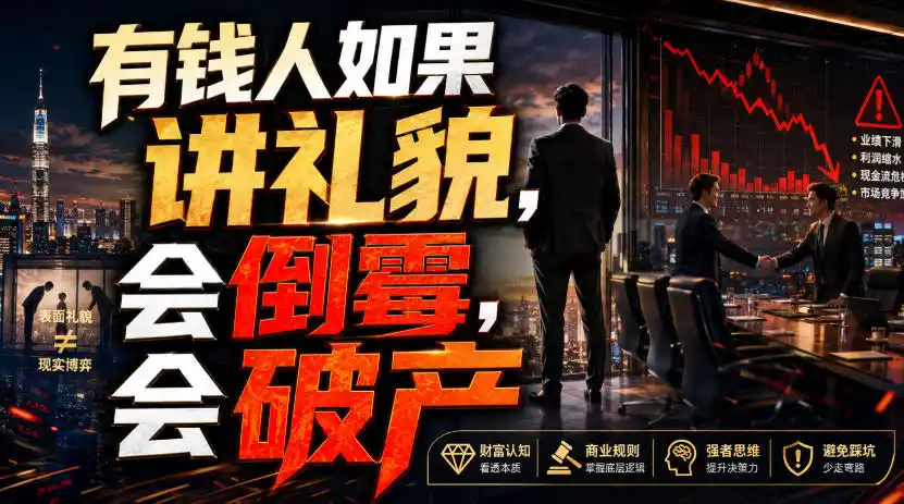 付费文章：有钱人如果讲礼貌，会倒霉，会破产-聚创源