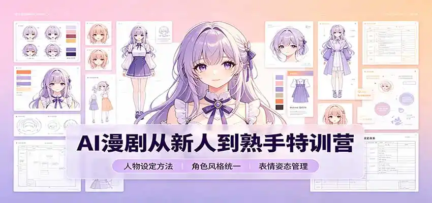 AI漫剧从新人到熟手特训营：剧本分镜创作，提示词模板，人物设定与工具资源-聚创源