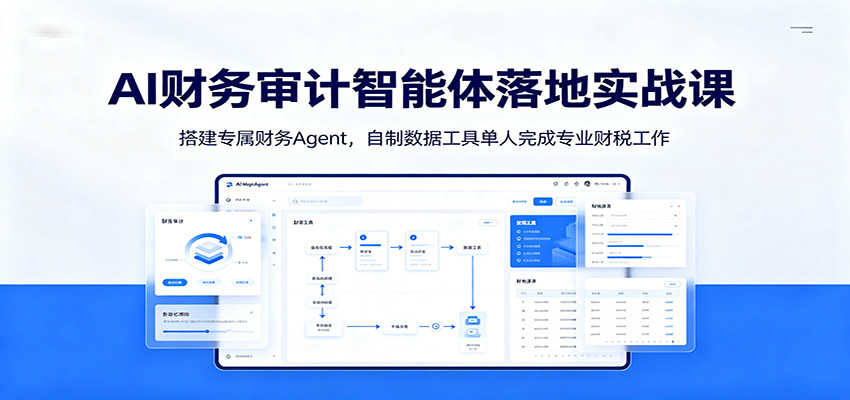 AI财务审计智能体落地实战课：搭建专属财务Agent，自制数据工具单人完成专业财税工作-聚创源