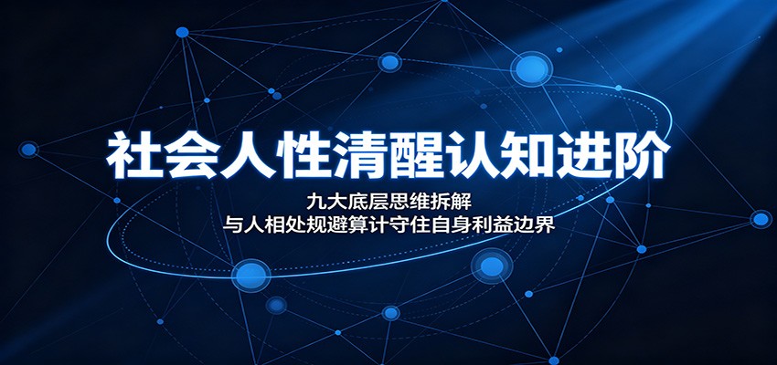 社会人性清醒认知进阶:九大底层思维拆解,与人相处规避算计守住自身利益边界-聚创源