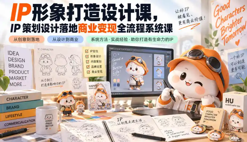 IP形象打造设计课，IP策划设计落地商业变现全流程系统课-聚创源