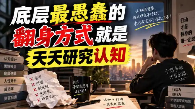 付费文章：底层最愚蠢的翻身方式就是天天研究认知-聚创源