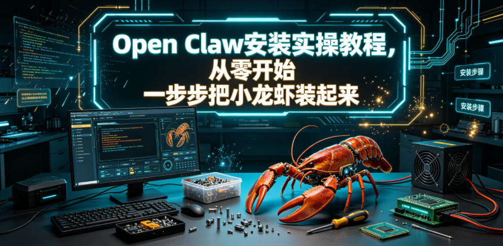 Open Claw安装实操教程，从零开始一步步一步步把小龙虾装起来-聚创源