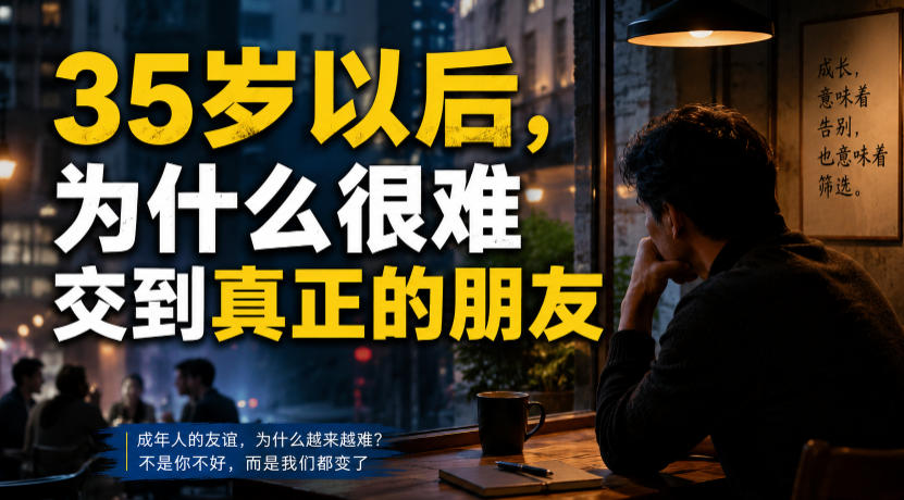 付费文章:35岁以后,为什么很难交到真正的朋友-聚创源
