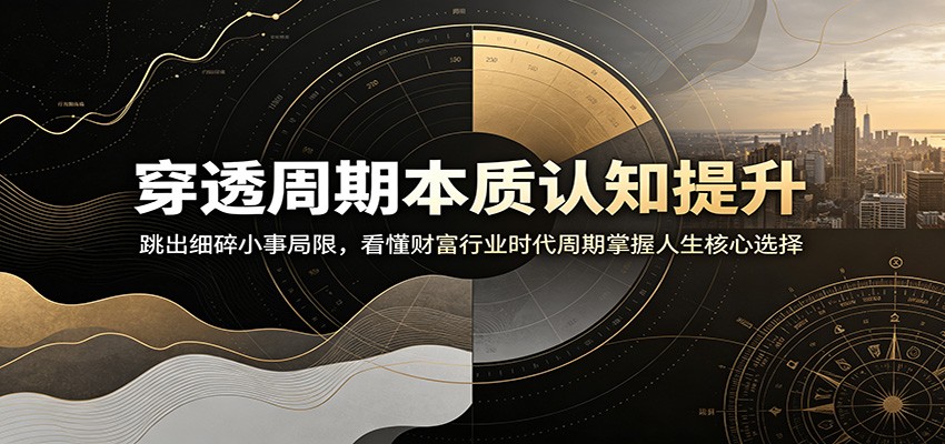 穿透周期本质认知提升：跳出细碎小事局限，看懂财富行业时代周期掌握人生核心选择-聚创源