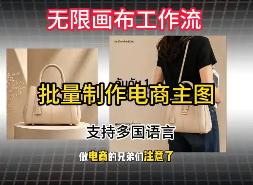 无限画布工作流搭建教程，一键电商主图批量制作，批量下载，支持多国语言-聚创源
