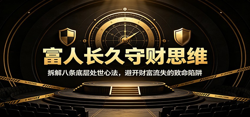 富人长久守财思维：拆解八条底层处世心法，避开财富流失的致命陷阱-聚创源