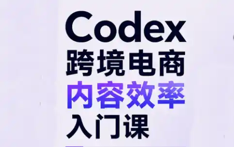 Codex跨境电商内容效率入门课 Codex跨境电商内容效率入门课