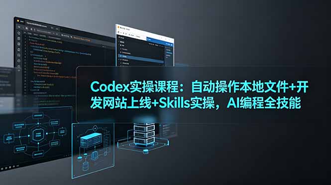 Codex实操课程：自动操作本地文件+开发网站上线+Skills实操，AI编程全技能-聚创源
