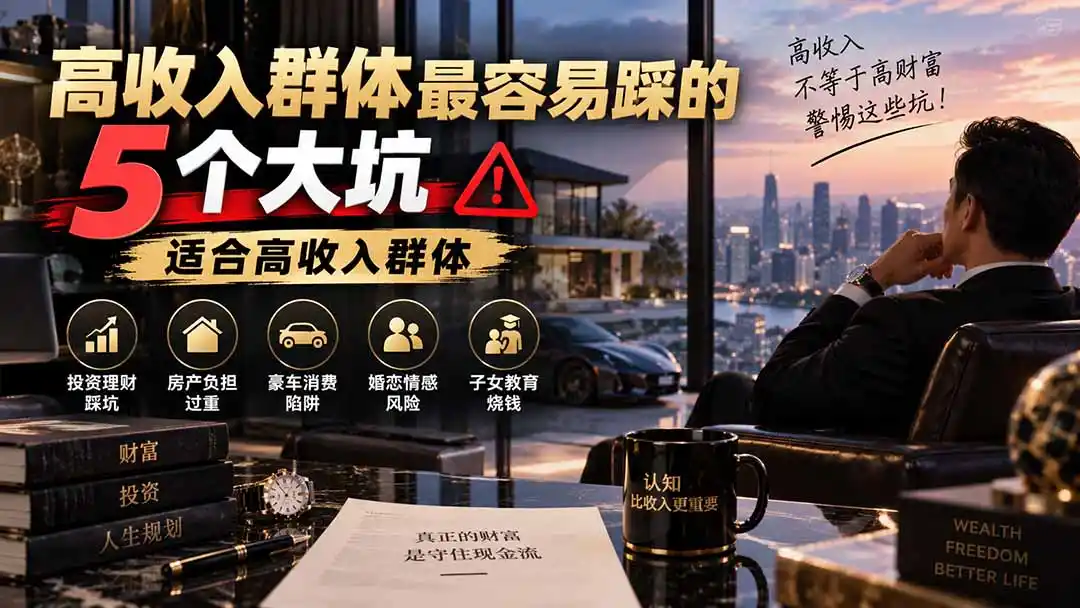 付费文章：高收入群体最容易踩的5个大坑，适合高收入群体-聚创源