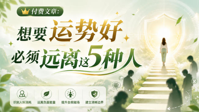 付费文章：想要运势好，必须远离这5种人-聚创源