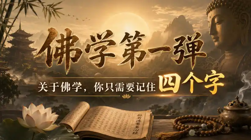 付费文章：佛学第一弹，关于佛学，你只需要记住四个字-聚创源