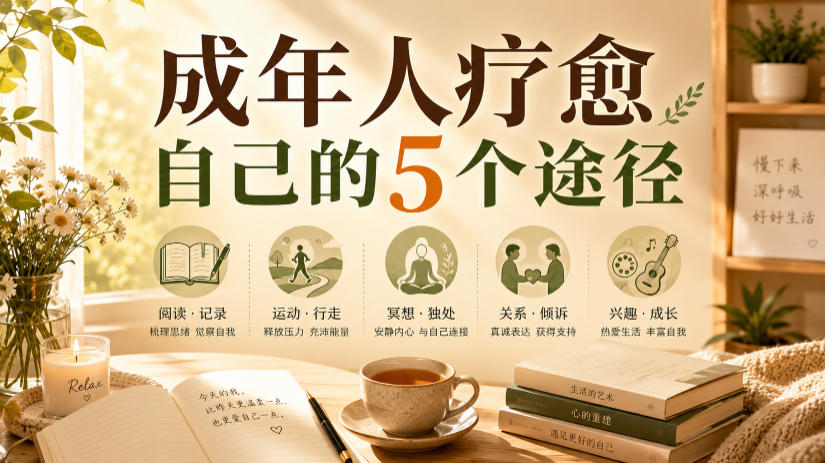 付费文章:成年人疗愈自己的5个途径-聚创源