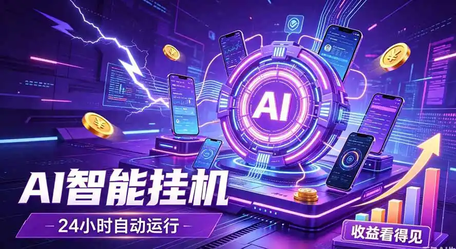 AI智能广告挂机,躺赚新模式 设备托管运行,解放双手持续变现-聚创源