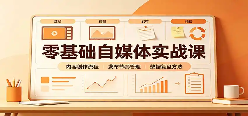 零基础自媒体实战课：赛道人设冷启动，内容创作复盘，公私域商业闭环-聚创源