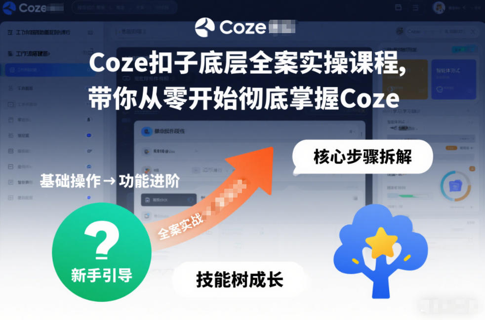 Coze扣子底层全案实操课程，带你从零开始彻底掌握Coze(更新7月)-聚创源