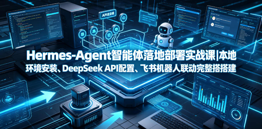 Hermes-Agent智能体落地部署实战课｜本地环境安装、DeepSeek API配置、飞书机器人联动完整搭建教程-聚创源