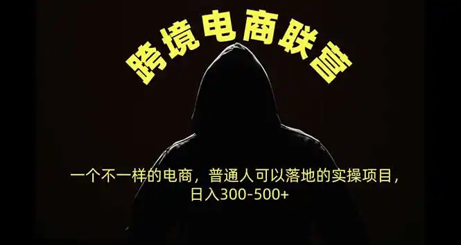 跨境电商联营，一个不一样的电商，普通人可操作日入300-500+-聚创源