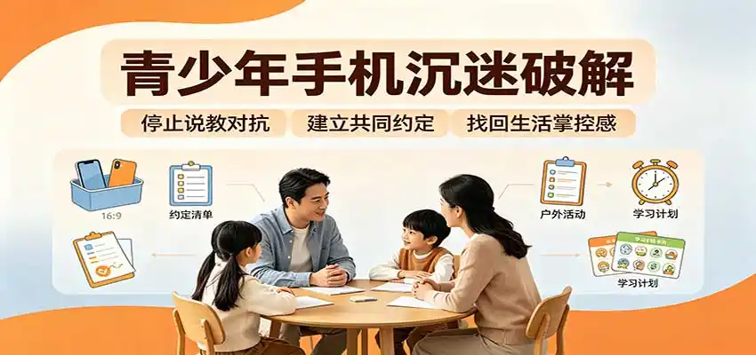 青少年手机沉迷破解:跳出管控说教思维,六步法引导孩子夺回注意力掌控权 青少年手机沉迷破解:跳出管控说教思维,六步法引导孩子夺回注意力掌控权