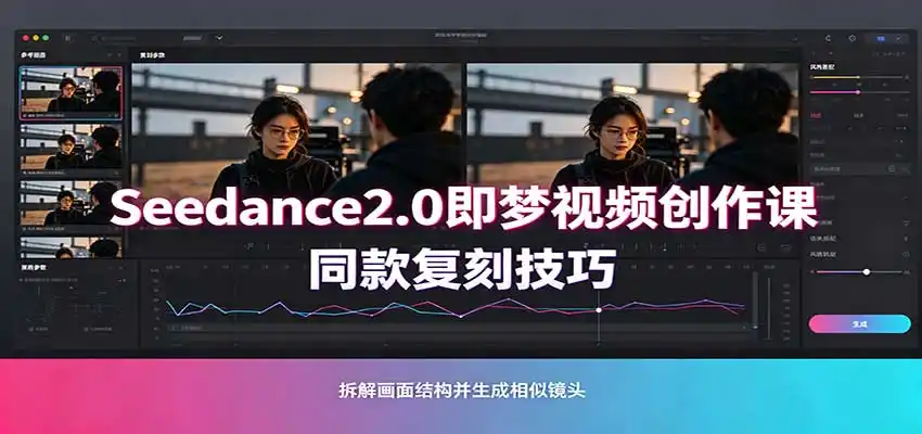 Seedance2.0即梦视频创作课：剧本式视频制作，同款复刻技巧，多行业案例落地教学-聚创源