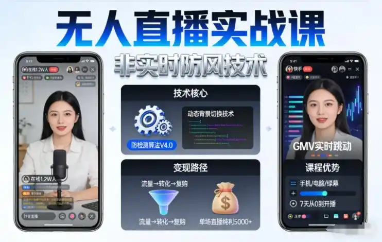 宝子哥无人直播实战课,非实时防风技术,聚焦抖音快手等平台直播带货,轻松开启直播变现之路(更新260908) 宝子哥无人直播实战课,非实时防风技术,聚焦抖音快手等平台直播带货,轻松开启直播变现之路(更新260908)