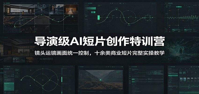 导演级AI短片创作特训营：镜头运镜画面统一控制，十余类商业短片完整实操教学(更新)-聚创源