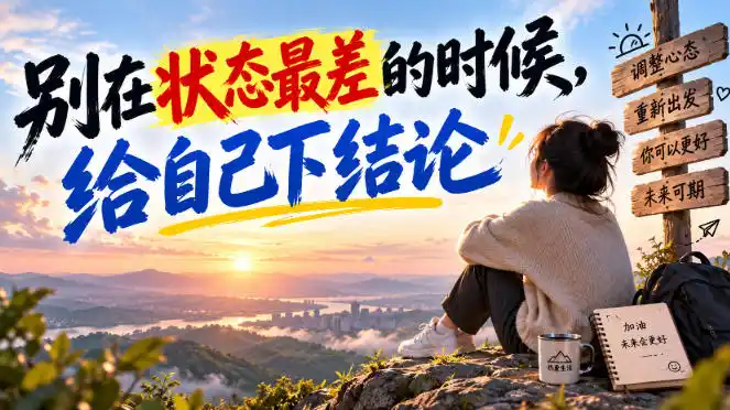 某公众号付费文章：别在状态最差的时候，给自己下结论-聚创源