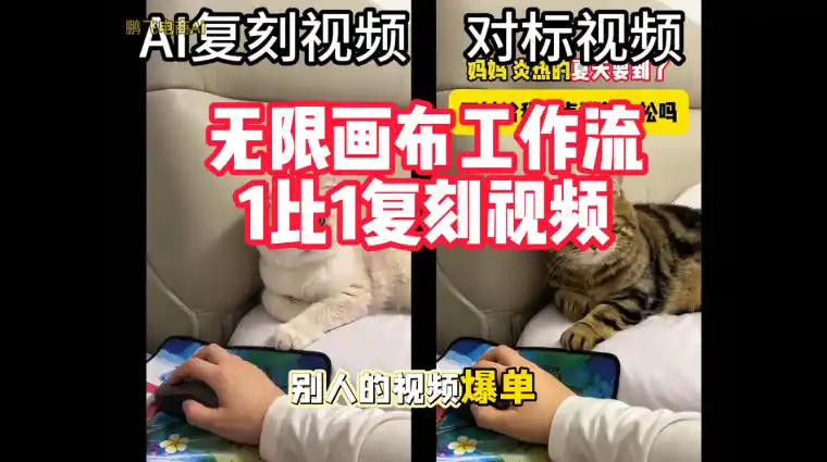 宠物带货视频复刻,无限画布工作流1比1,不用拍摄、不用布景、不用真人出镜,几分钟就能做出一条专业带货视频-聚创源