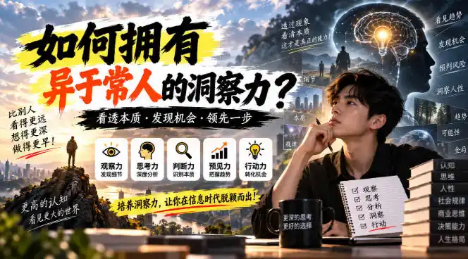 某公众号付费文章：如何拥有异于常人的洞察力？-聚创源