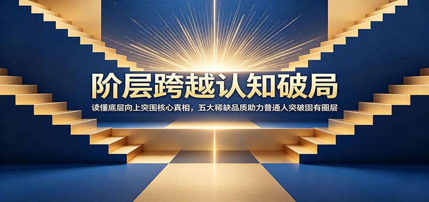 阶层跨越认知破局：读懂底层向上突围核心真相，五大稀缺品质助力普通人突破固有圈层-聚创源