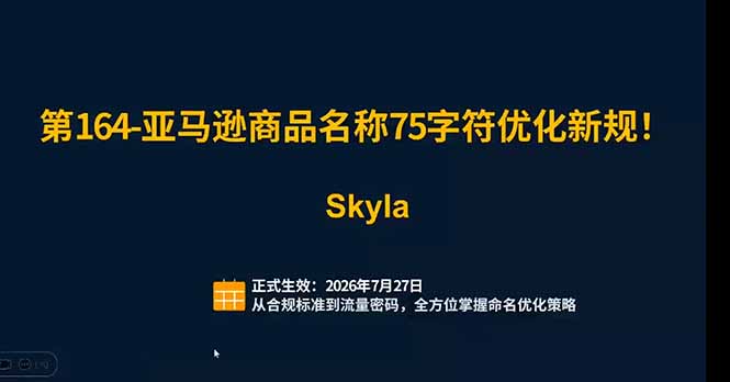 亚马逊跨境实战课：全品类选品逻辑｜SP/SB/SD广告精细化｜新品打爆旺季爆单全套运营教程-聚创源