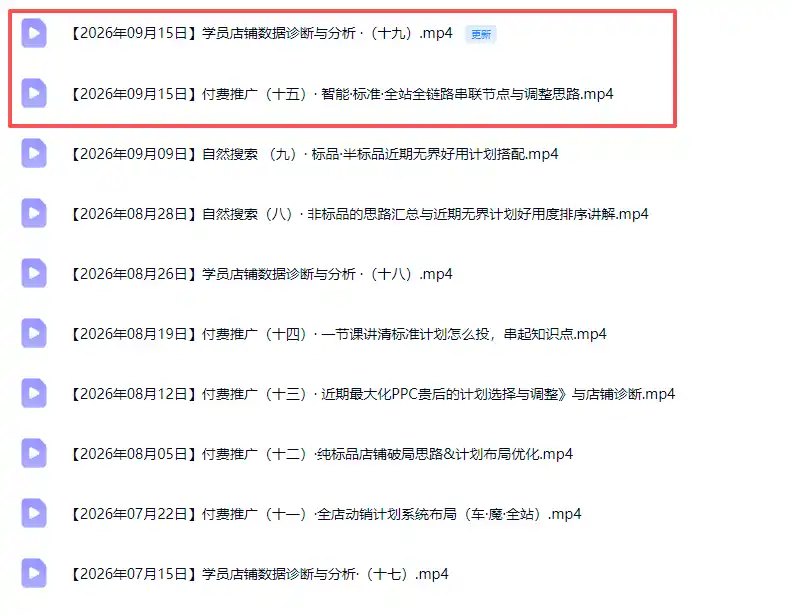 2026淘宝电商终局之战VIP课-更新0920：自然搜索+直通车+无界+精准人群，系统掌握测款动销与全店推广布局方法-聚创源