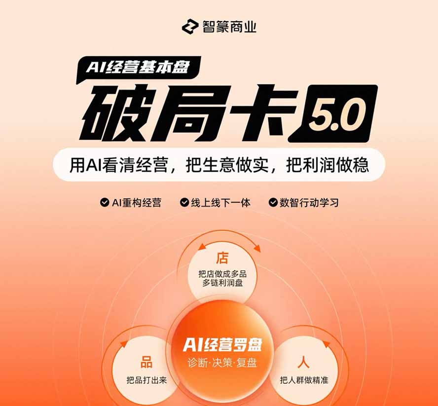 淘宝天猫2026破局卡5.0：AI重构经营+线上线下一体化，用数据看清生意并搭建稳定利润基本盘-聚创源