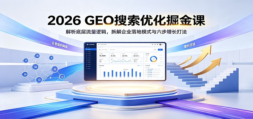 2026 GEO搜索优化掘金课：解析底层流量逻辑，拆解企业落地模式与六步增长打法-聚创源
