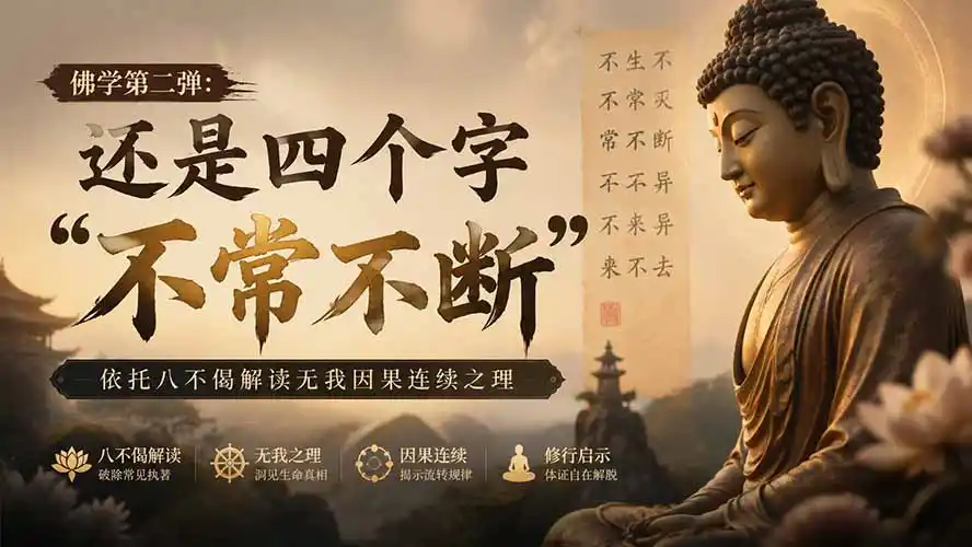付费文章:佛学第二弹:还是四个字“不常不断”依托八不偈解读无我因果连续之理-聚创源