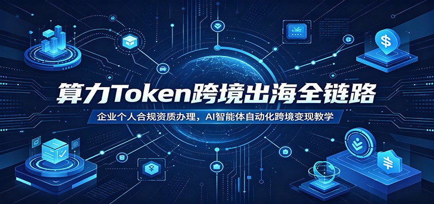 算力Token跨境出海全链路：企业个人合规资质办理，AI智能体自动化跨境变现教学-聚创源