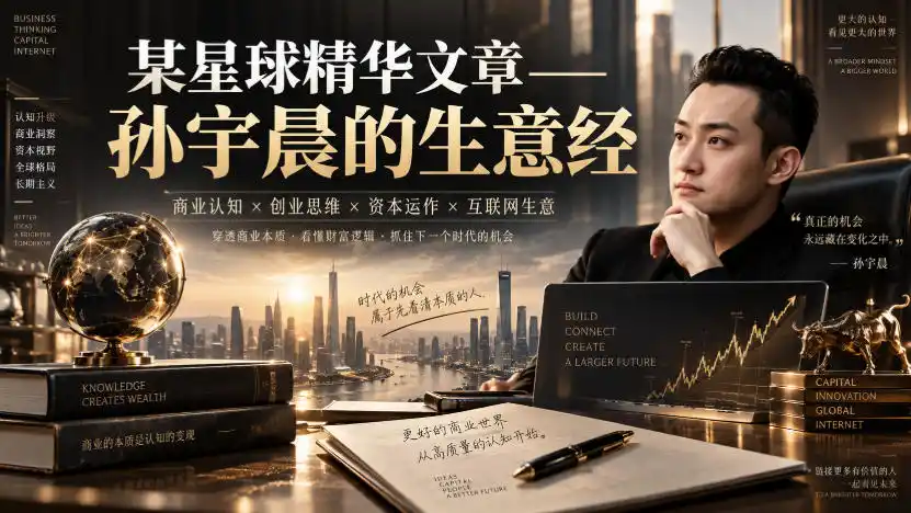 某星球精华文章——孙宇晨的生意经-聚创源