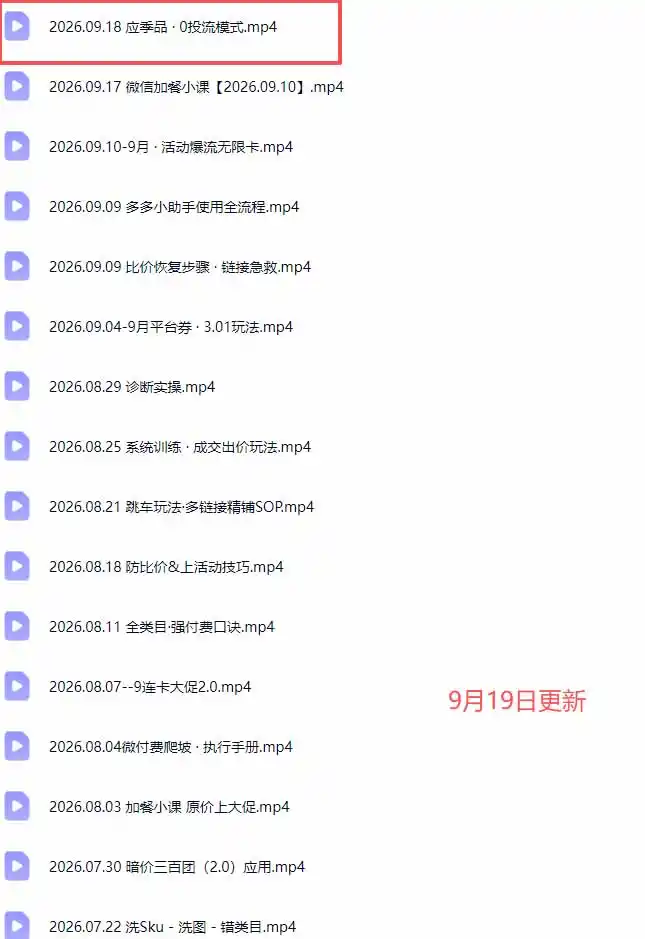 拼多多实战特训营(更新0920-聚创源