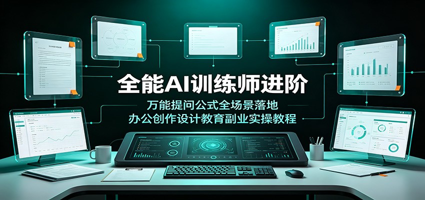 全能AI训练师进阶：万能提问公式全场景落地，办公创作设计教育副业实操教程-聚创源