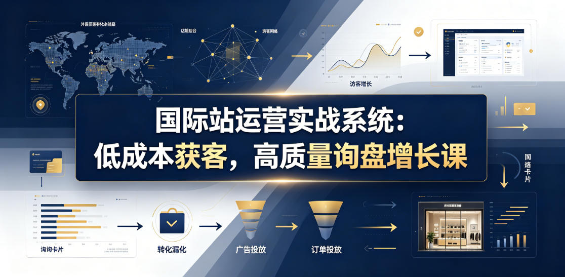 国际站运营实战系统：低成本获客，高质量询盘增长课(更新26年)-聚创源